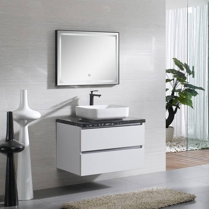 High Glossy White Wall Mounted Bathroom Cabinet