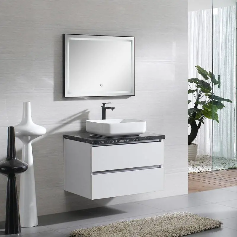 High Glossy White Wall Mounted Bathroom Cabinet - High Glossy Series