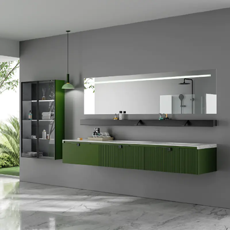 Italian light luxury slab bathroom cabinet — Queenswood star Series
