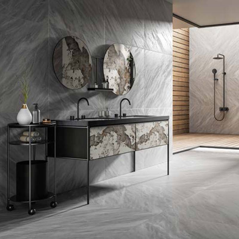 Modern minimalist Pandora slab bathroom cabinet combination — Blackbird  Series