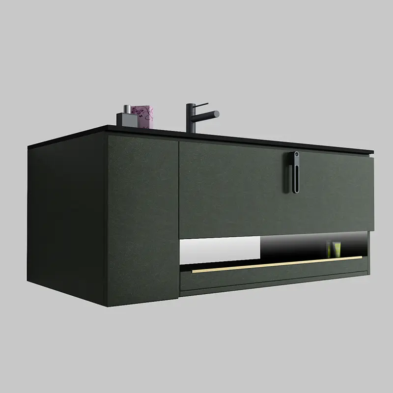 Modern minimalist dark green bathroom cabinet combination — Navarra Series