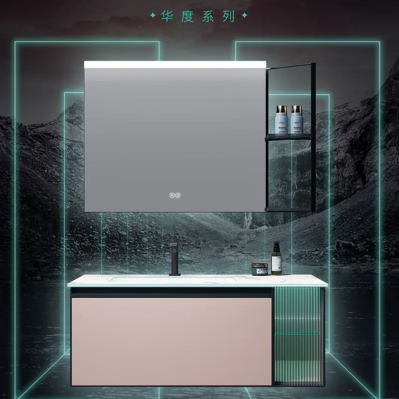 Modern minimalist Morandi color bathroom cabinet combination — Huador Series