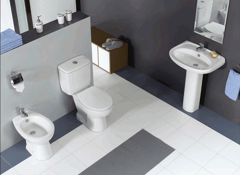 Ceramic Sanitary With Bidet, Closet & Washbasin With Pedestal - Boen Series