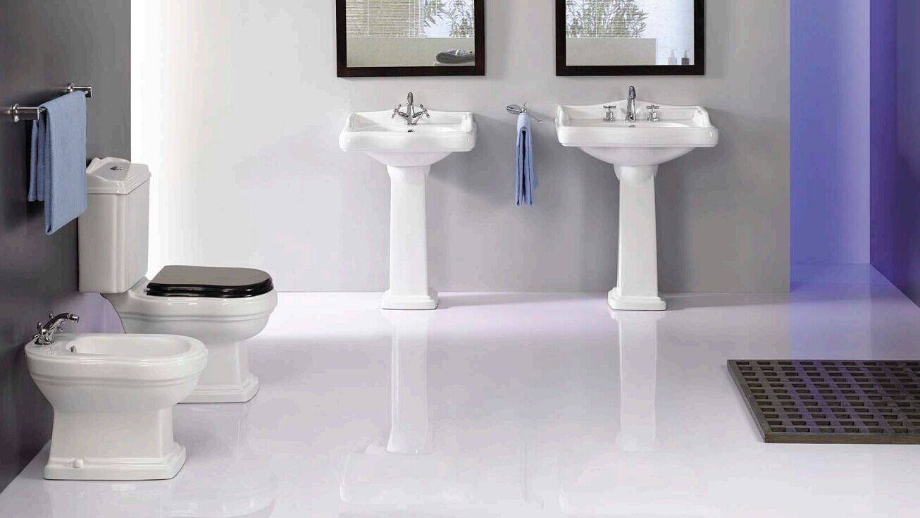 Ceramic Sanitary With Toilet, Bidet & Washbasin With Pedestal - Laredo Series