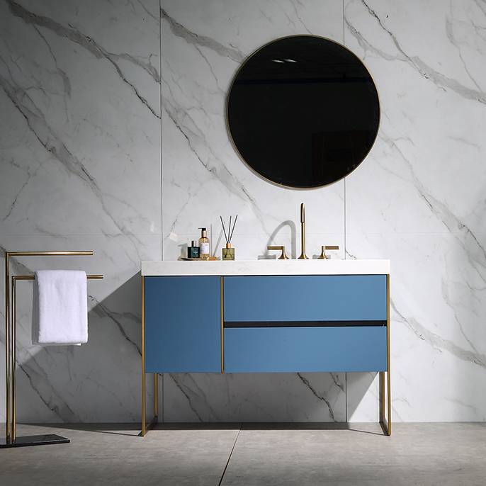 Blue Floor Standing Bathroom Cabinet - Bella Series