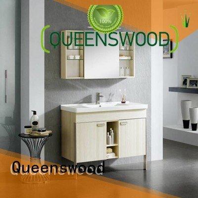 Best Light Paulownia Wood Floor Standing Bathroom Cabinet With