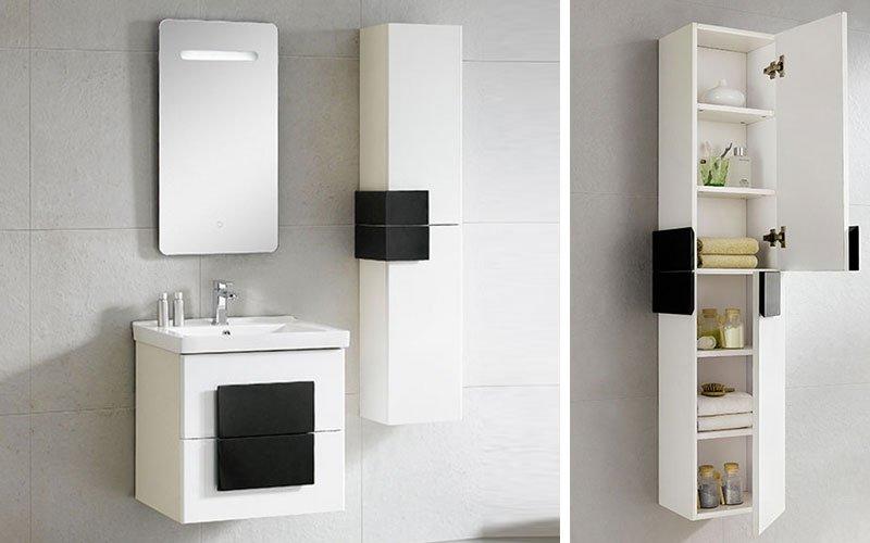 High Quality Simple Black And White Wall Mounted Bathroom Cabinet Geo