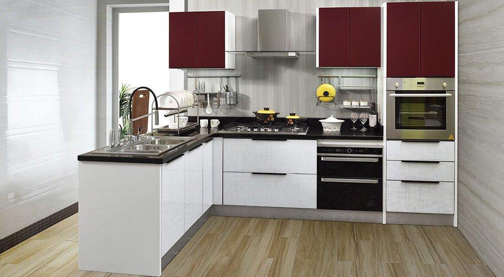 Modern Style Waterproof Plywood With High Glossy Kitchen Cabinet