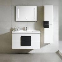 Simple Black and White Wall Mounted Bathroom Cabinet - Geo Series