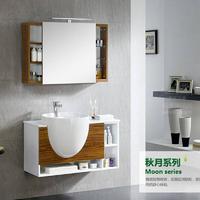 Wall Mounted Bathroom Cabinet with Shelf and Artificial Stone Top - Moon Series