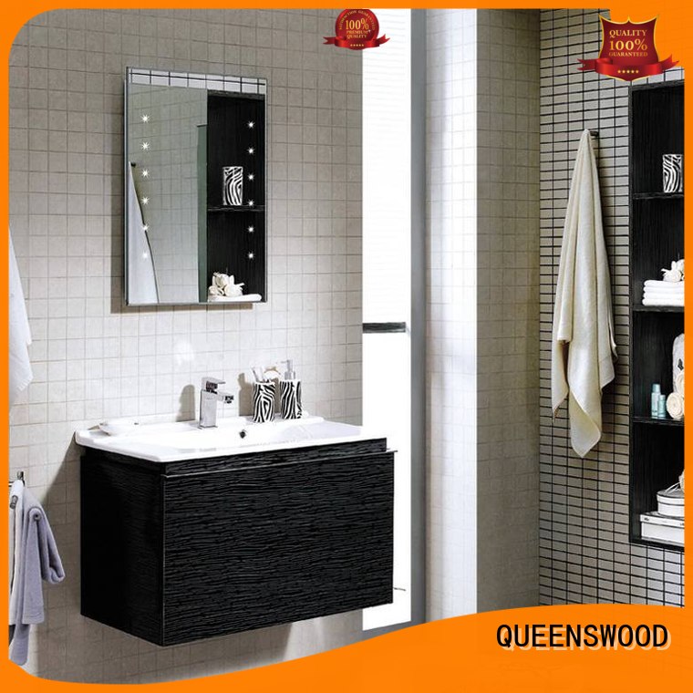 Manufacturer Of Pure Black Silver Wall Mounted Bathroom Cabinet